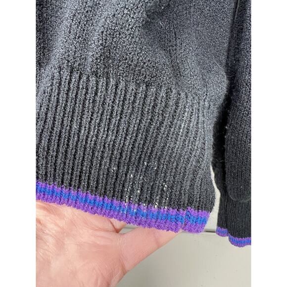 Vintage 80s Umi Collections By Anne Crimmins Sweater Black Retro Size Medium - Picture 8 of 8